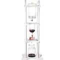 Cold Brew Drip Tower Iced Coffee Maker Glass Wooden Stand Easy to Operate Coffee Machine for Home and Office
