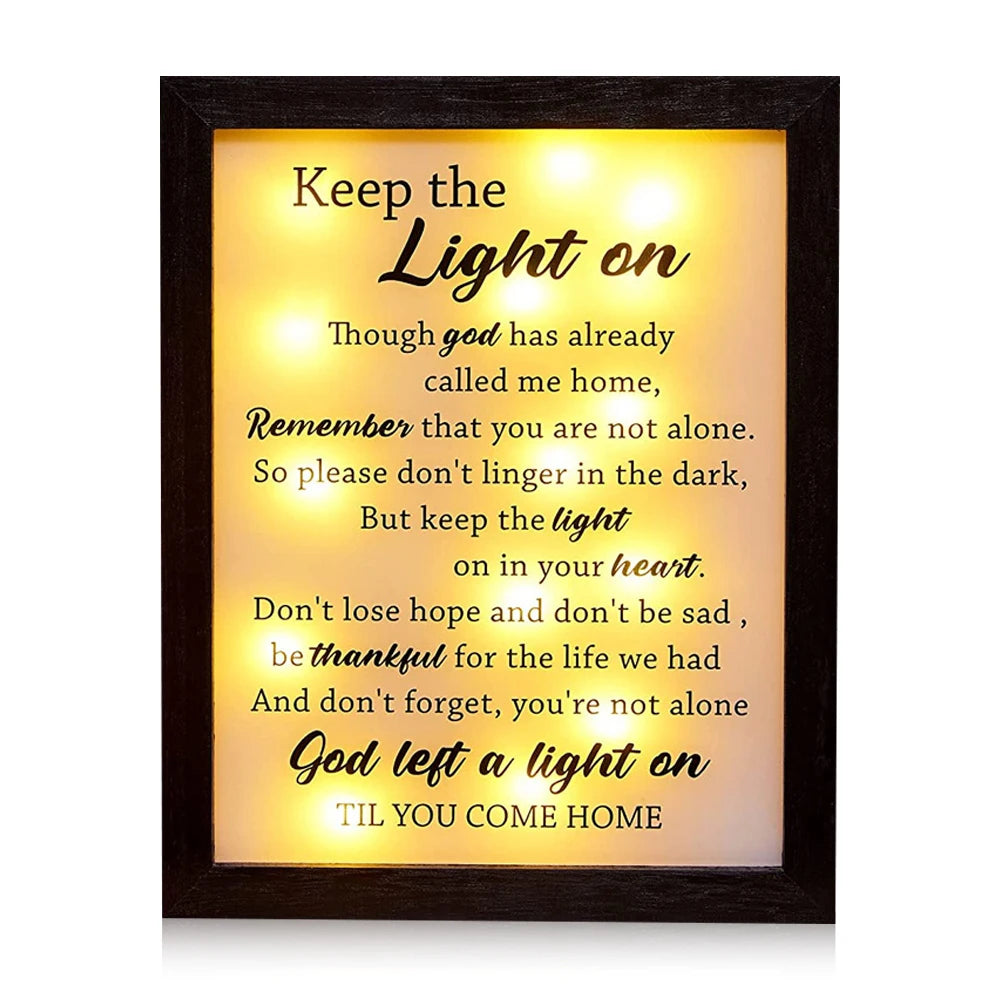 LED Memorial Shadow Box 8x10 Photo Frame with Led Light Led Frame Display for Loved Ones