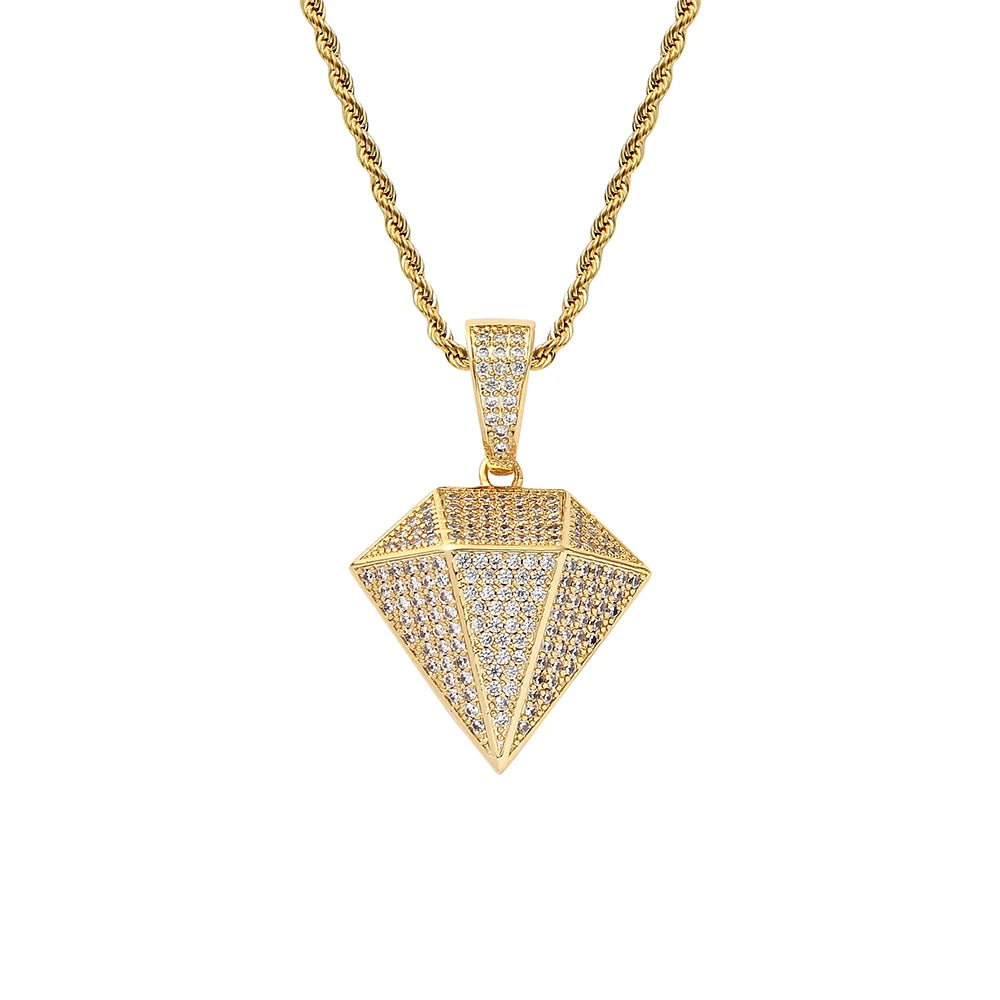 CN313 Brass CZ Pendants Iced Out Hip Hop Necklace Bling Bling Jewelry MegaBDM