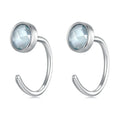 Hot Sale Jewelry 925 Sterling Silver Bule Bear & Snowflake Stud Earrings Cute Animals Earrings for Women Fine Jewelry