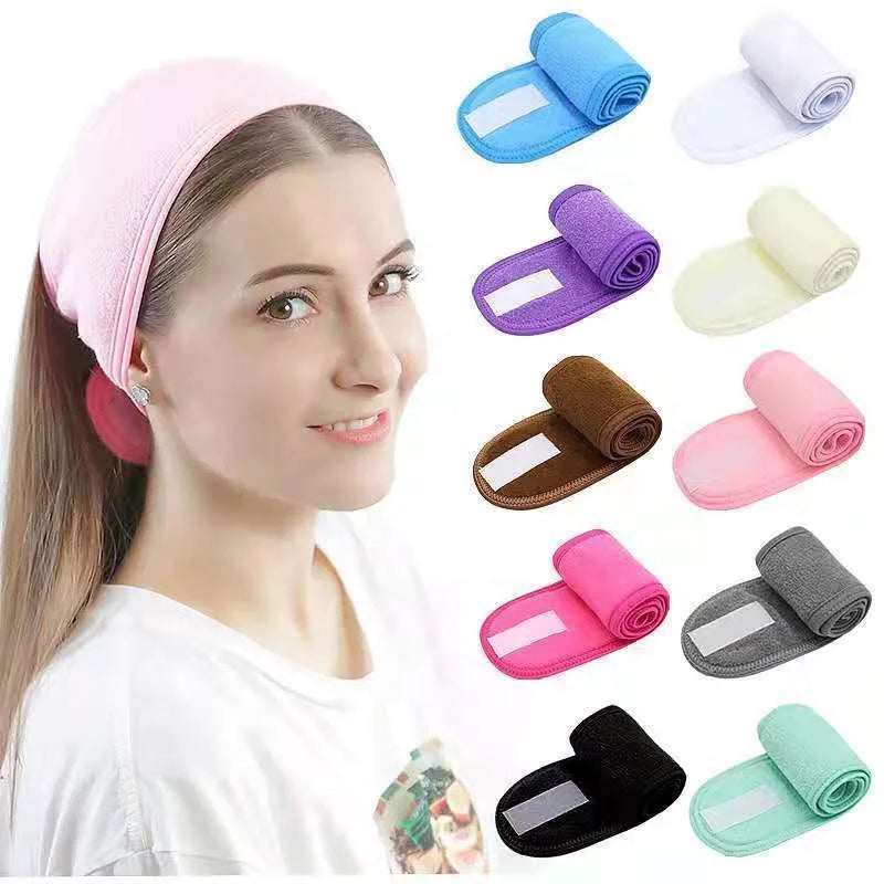 Hot Wholesale New Logo Headbands SPA Women Elastic Hair Bands Custom Accessories Hairband for Makeup