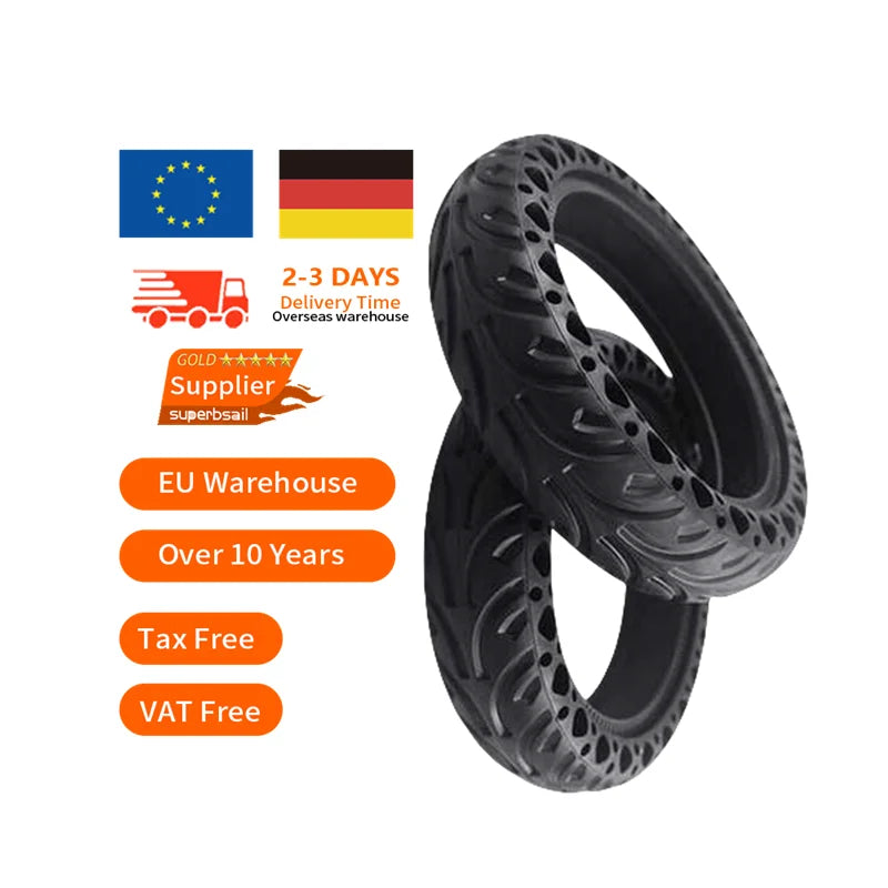 Superbsail EU STOCK Original Repair Honeycomb Rubber Solid Tires Xiaomi M365 Electric Scooter 8.5 Inch Tubeless High Quality