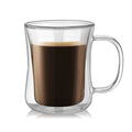 In Stock Custom Modern Double Wall Vacuum Insulated Borosilicate Glass Coffee Mug BPA Free Reusable Giveaway Option