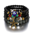 2025 Juego De Pulseras De Cristal Al Por Mayor Estrella De Mar Playa Ojos Malvados Para Mujer