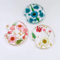 Customized Cup Coaster Real Dried Pressed Flower Epoxy Resin Plate Mat for Tea Coffee Drink Home Decor