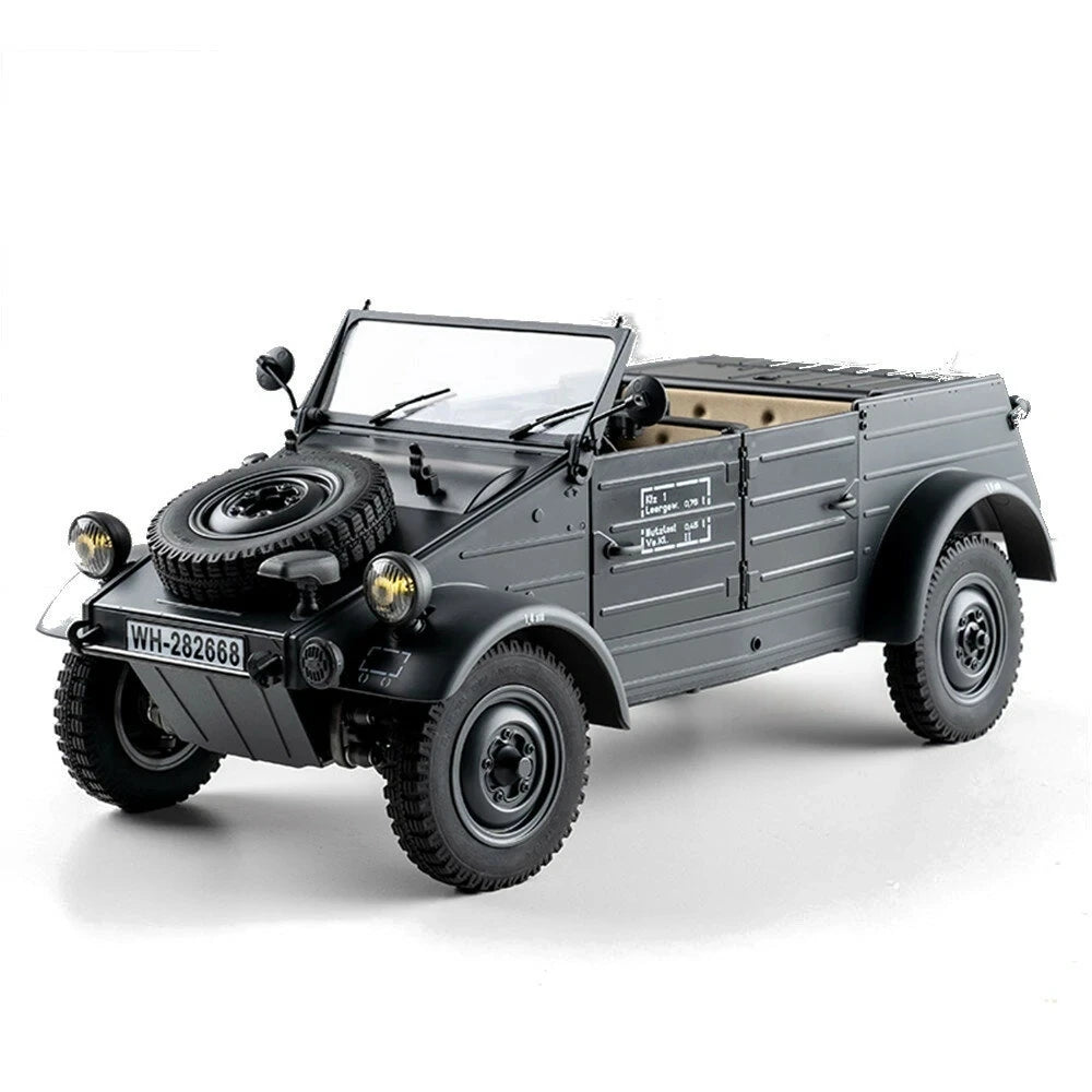 1/12  ROCHOBBY 11241  WW2 Classic German Vehicle 1945 VW TYPE82 KubelWagen RTR 4WD RC Car Bucket LED Light Vehicles Models Toys
