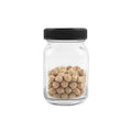 Empty 4oz 120ml Round Clear Glass Bottle for Coffee Beans Capsule Vitamin Pill with Screw Cap