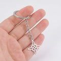 Witchcraft Witch Knot Pendant Keychain Holder Stainless Steel Vintage Keyring Car Key Chains Amulet Christmas Gift Family