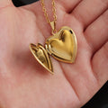 Fashionable Stainless Steel Heart Photo Box Pendant Necklace New Love Valentine's Day & Wedding Jewelry Gift for Women