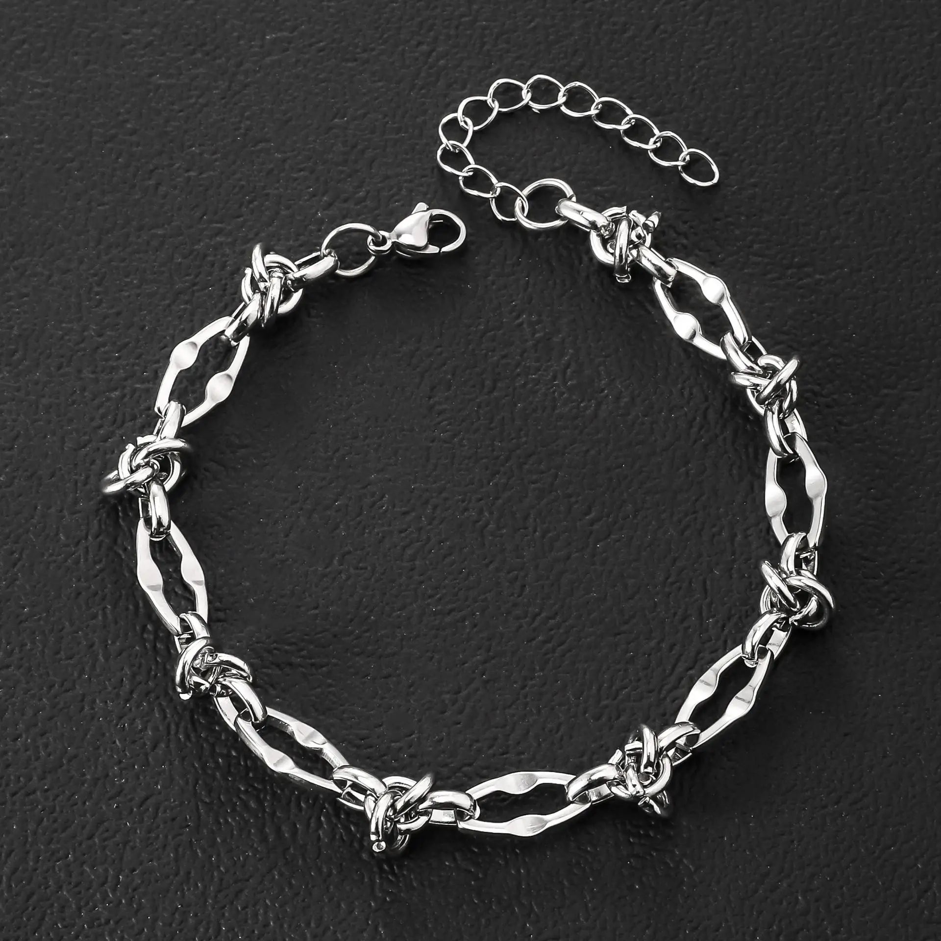 Wholesale Stainless Steel Jewelry 18K Gold Plated Hombre Brazaletes Girl Pulsera Cadena Chunky Knotted Bracelet for Men