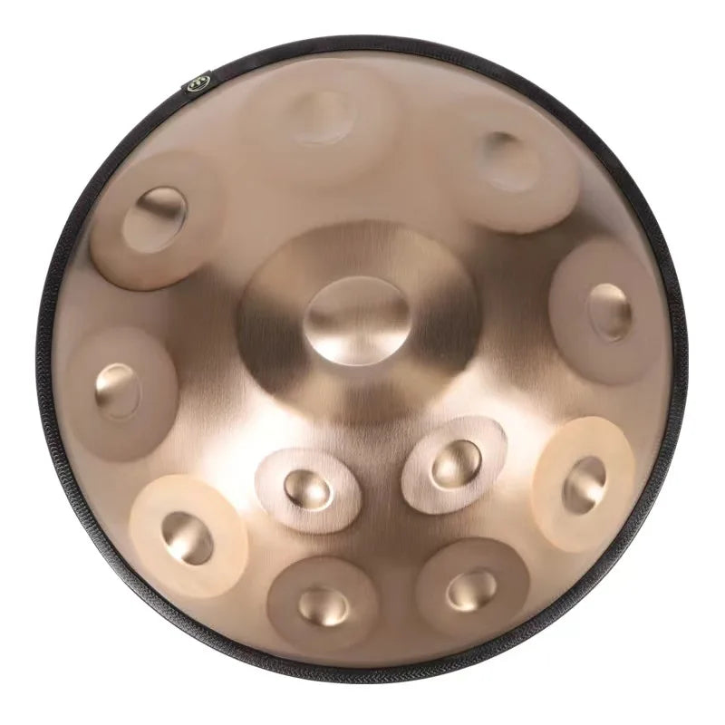Wholesale Handicraft 432 Hertz Nitride Steel 12Note Handpan Pantam Drum Music Instrument in D Krud Hand Drum With Bag and Stand MegaBDM