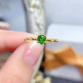 925 Sterling Silver Adjustable Wedding Engagement Promise Gemstone Ring Girls Classic Style Diopside Main Stone Party Good Price