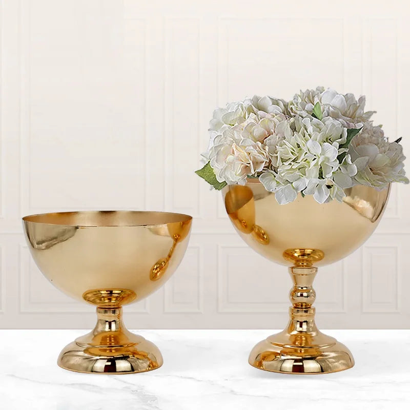 Gold Metal Flower Stand Vase  Wedding Decoration Table Centerpiece  Gold Flower Vase Stand for Wedding Party Decor