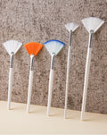 Synthetic Hair Facial Fan Mask Brush Soft Spa Applicator for Peel Glycolic Makeup and Mud Cream for Face Use