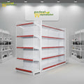 Heavy Duty Steel Double Sided Perforated Supermarket Shelf with Freestanding Design for Display Stand Use