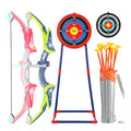 Jinying 2 Pack Kids Bow and Arrow Set Light up Archery Toy with Standing Target for Kids Indoor Outdoor Games