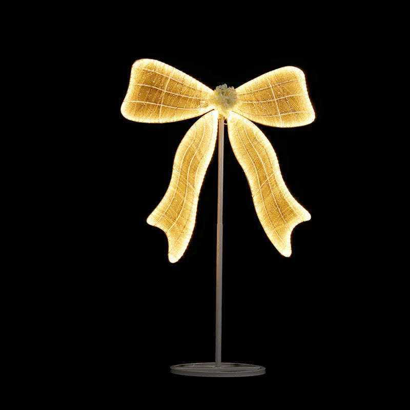 Q185 New Wedding Golden Iron Large Bow Pin Wedding Background Decorative Light Pendant Road Lead Light