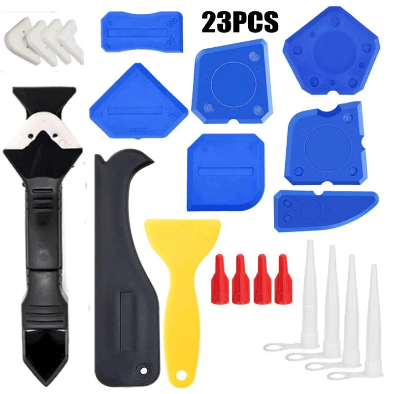 Three in One  Glass Rubber Shovel Scraper Glue Remover 23 Sets of Beautiful Seam Seal