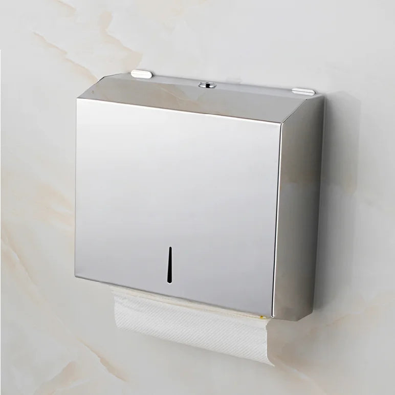 Top Popular 304 Stainless Steel Bathroom Toilet Tissue Box Modern Design Wet Paper Dispenser/Towel Dispenser for Hotels