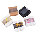 Wholesale Clear PVC Window Paper Boxes Kraft White Cardboard Box for Handmade Soap Keychain Small Pastry Cookie Gift Packaging