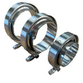 JTLD 3 Inch Stainless Steel Standard V-band Clamp With Male Female Flange Kit Turbo Exhaust Downpipe