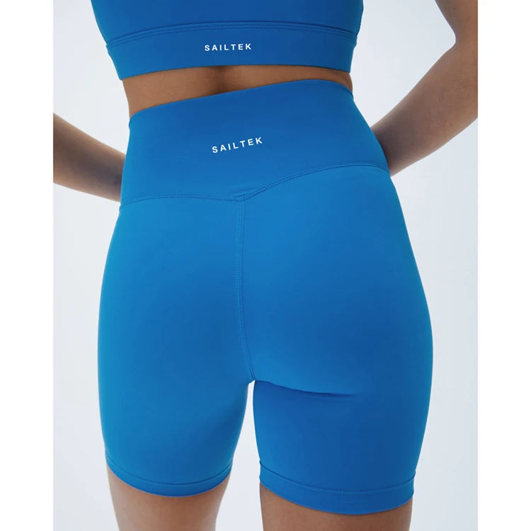 Custom Bodycon Woman Yoga Outfit New Fashion Two Piece Asymmetric Crop Top and Gym Shorts Set for Ladies