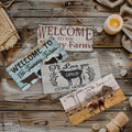 Putuo Decor Cow Rustic Wooden Hanging Wall Plaque Sign Farm Wood Sign Farmhouse Decoration