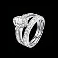 Pear-Cut Halo Design Engagement Wedding Bands 925 Sterling Silver Zircon Couple Ring Set
