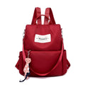 2026 Red Fashion Pu Ladies Backpack Large Capacity Polyester Bag