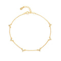 Wholesale Jewelry Mini Triangle Cubic Zirconia Overlay Pendant Bracelets for Women