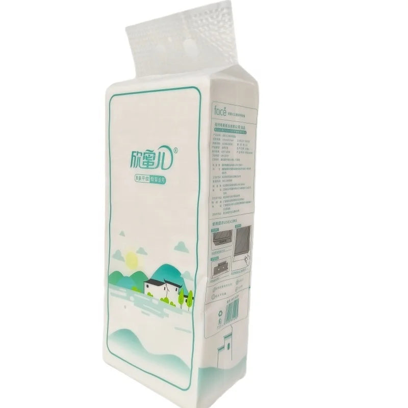 Factory Wholesale 1800 Sheet Hanging Facial Tissue 5-Ply Virgin Wood Pulp Eco-friendly Soft Comfortable for Home Use