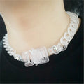 Acrylic Chain Necklace Punk Oversize Exaggerated Choker Necklace Big Chunky Link Cuban Chain Necklace for Men Women