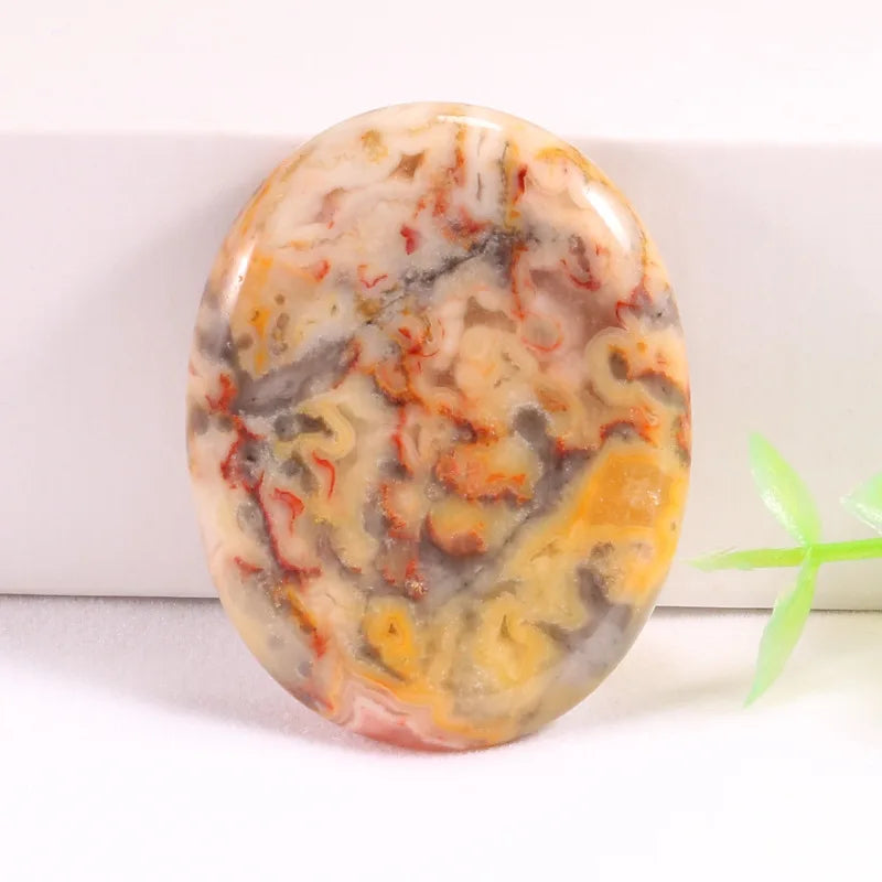 HZ Gemstone Natural Crazy Agate Worry Stone | Gemstoner Dealer of Worry | Worry Stones for Sale