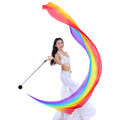 Wholesale Unisex Sport Performance Wear 210*110 cm Professional Belly Dance Hand Swinging Poi Ball Ring 100% Natural Silk