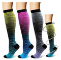 Knee High Custom Compression Socks 25mmHg High Quality Nylon Custom Novelty logo Cozy Compression Socks