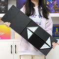 Simple Black Rigid Paper Cardboard Magnetic Closure Foldable Gift Box Wholesale Stock for Shoes Socks Embossing Printing