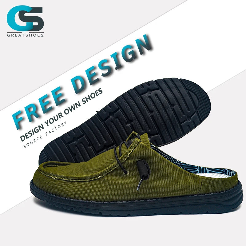Greatshoes Style Casual Business Office Leather Derby ShoesMen'S Canvas Loafers Best Walking ShoesSummer Casual Flat Shoes Men