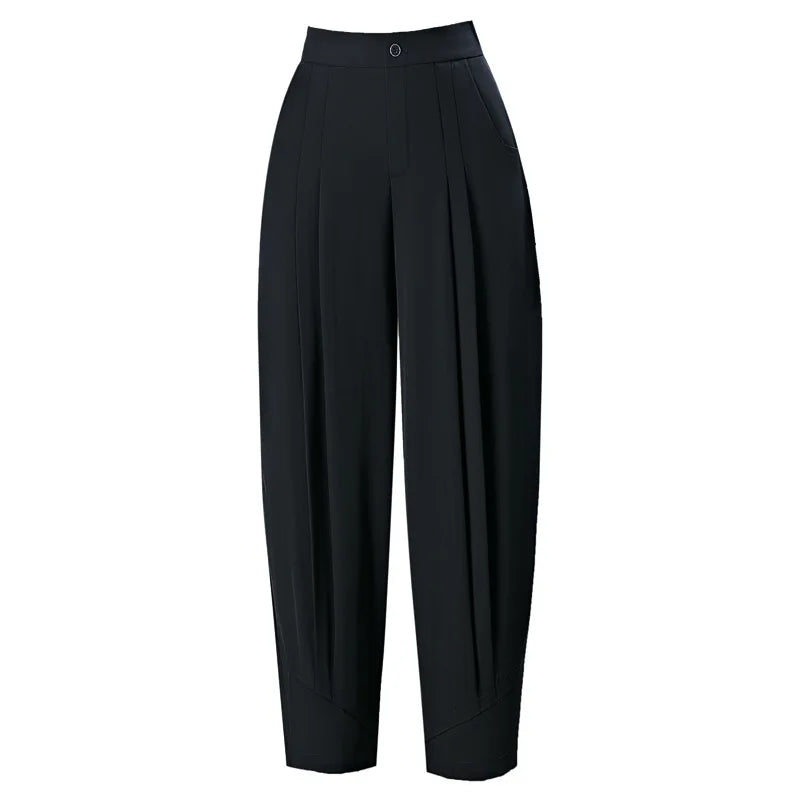 Women's Pants Autumn Trouser Pants Formal Elegant Office Straight Pocket Trouser for Girls