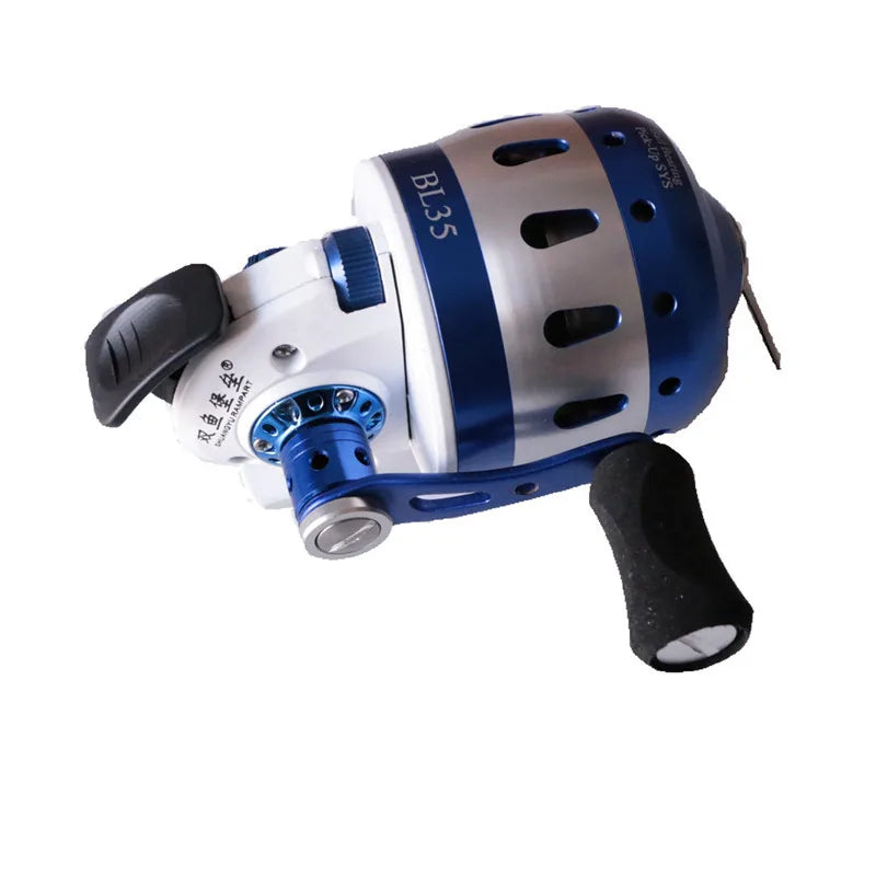 BL35 Metal Fishing Reel Inner Reel Closed Slingshot Fishing Compound Bow Fishing Reel for Hunting Fish