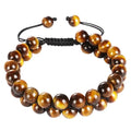 Fashion Adjustable Handmade Woven BraceletDouble Layers Healing Crystal Jewelry8mm Polish Natural Tiger Eye Beads Bracelet
