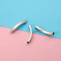 BASQUESUN Stainless Steel Curved square Tube Leather Rope Bracelet DIY Customizable Bracelet Accessories