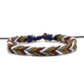 AFS-029 Pink Bohemian Braided Cotton Rope Cuff Adjustable Size Wrap Wristbands Ethnic Anklet Bracelets for Men Women Wedding