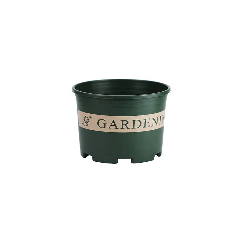 20cm Pot 3.2L Wide and Low Gallon Pot Plastic Nursery Pot