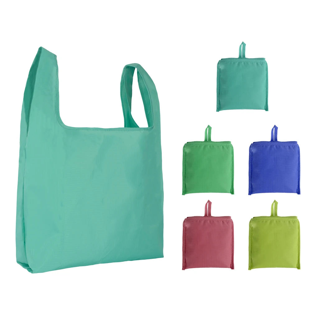 Washable Reusable Lightweight  Foldable Grocery Gift  Bag  Eco-Friendly Purse Folding Shopping Tote  Bags