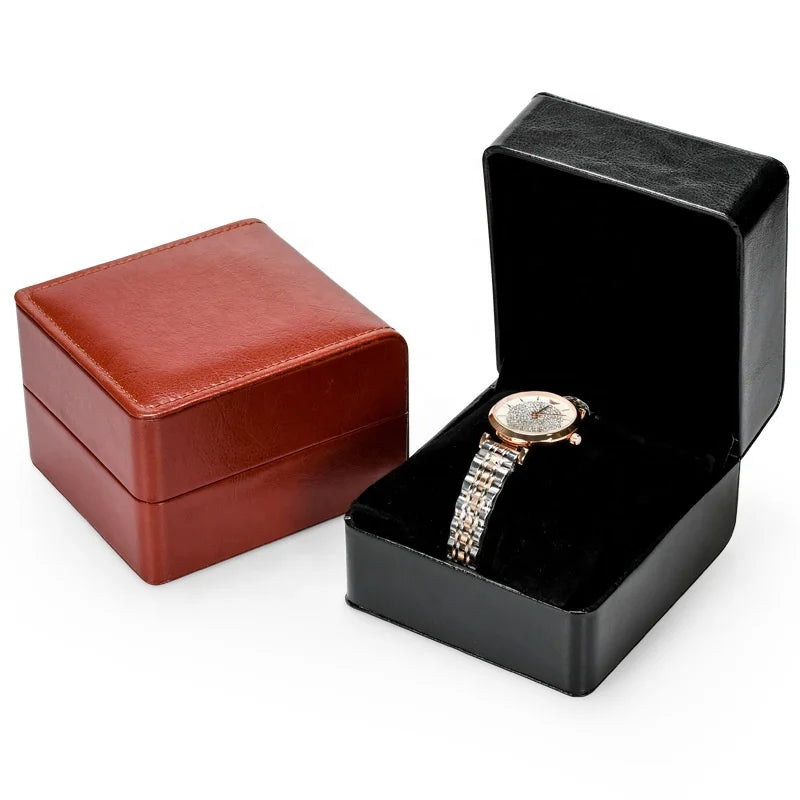 A1 PU  Packaging Gift Logo Custom Luxury Watch Box Watch Storage Packaging Gift Box