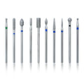 Popular 10pcs/set Diamond Cutters Bit Set Bur Pedicure Milling Cutter Nail Equipment Professional Nail Drill Bit Set