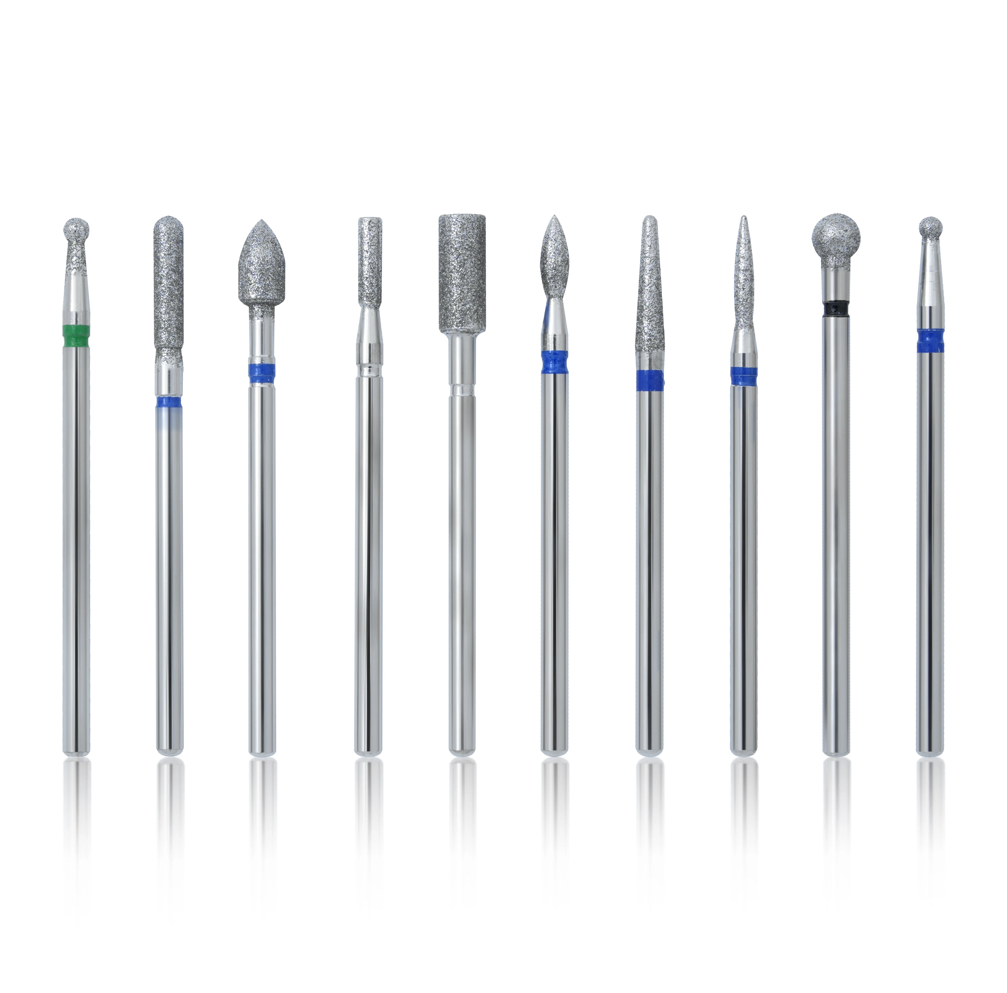 Popular 10pcs/set Diamond Cutters Bit Set Bur Pedicure Milling Cutter Nail Equipment Professional Nail Drill Bit Set