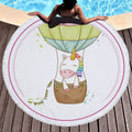 Superdry Large Printed Microfiber Beach Towel Custom Designed with Novelty Pattern and Tassel Sand Free for Swim Gym & Travel