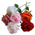 Hot Sale 8cm Single Stem Velvet Roses Artificial Flowers Rose for Wedding Decoration