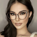 4128 Cat Eye Women Fashion Metal Clear Anti Blue Light Optical Glasses Frames Computer Eyeglasses
